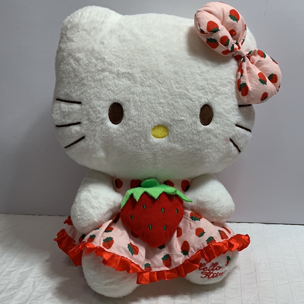 14” Hello Kitty Plush - Strawberry Themed